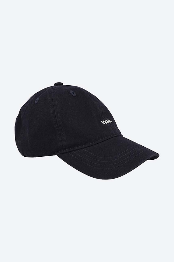 Bavlněná baseballová čepice Wood Wood Low Profile Twill Cap námořnická modř 12110804.7083