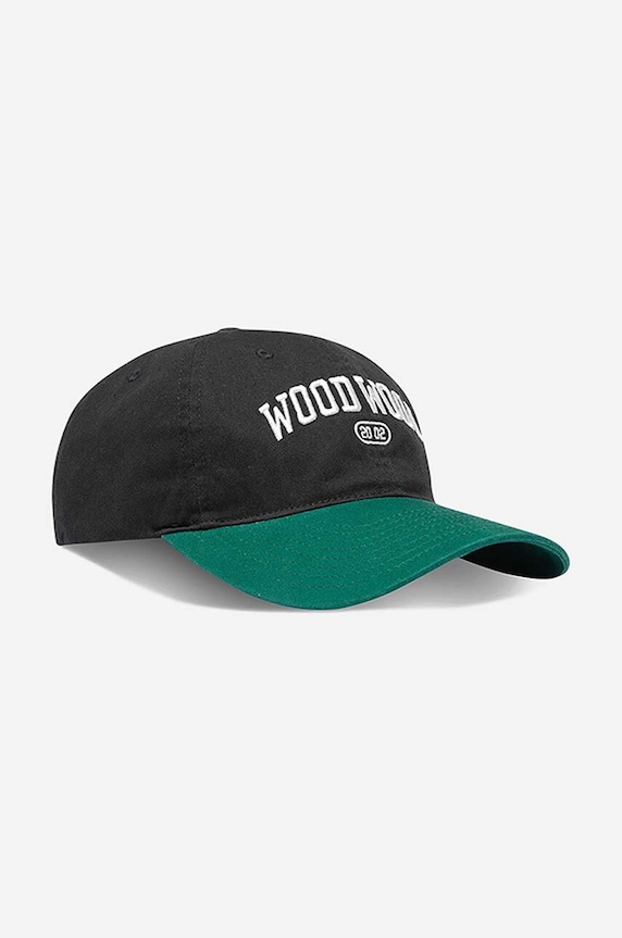 Wood Wood cotton baseball cap Brian applique navy 12130807.7083