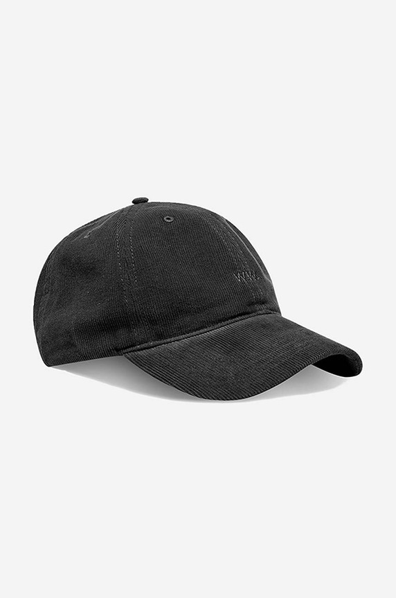 Wood Wood Low profile corduroy cap cotton black 12130810.9016