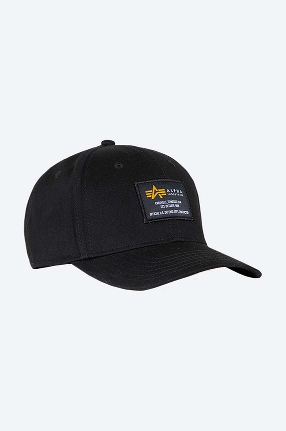Alpha Industries baseball cap applique black 128934.03