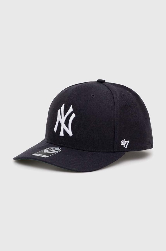 47 brand czapka z daszkiem MLB New York Yankees z domieszką wełny granatowy B.CLZOE17WBP.NY