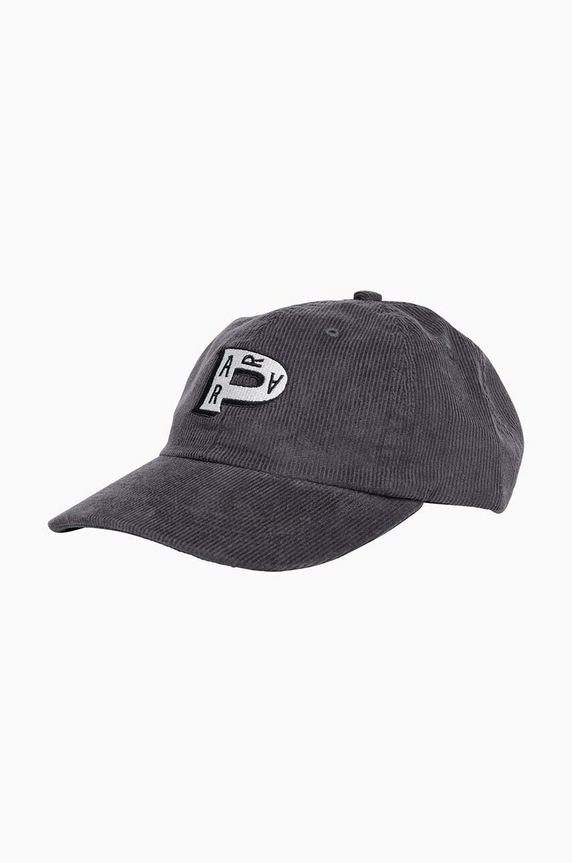 by Parra cotton baseball cap Parra Worked P6 Panel Hat 48576 STONE GREY cotton gray 48576.STONEGREY