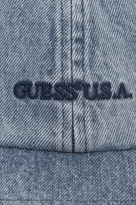 Guess berretto da baseball in cotone Washed Denim Dad M3GZ17.D50J0 blu AA00