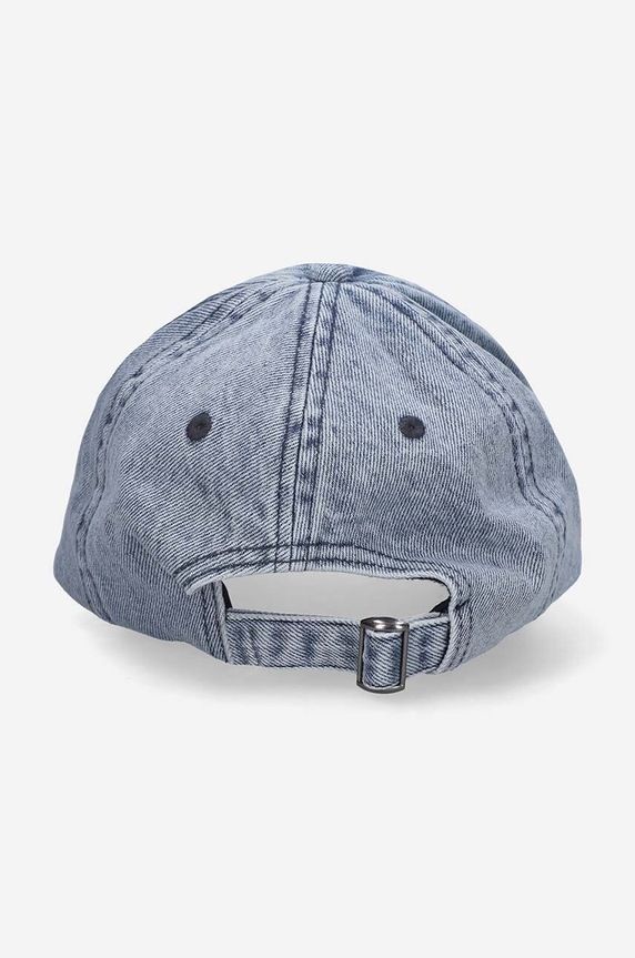 Guess berretto da baseball in cotone Washed Denim Dad M3GZ17.D50J0 blu
