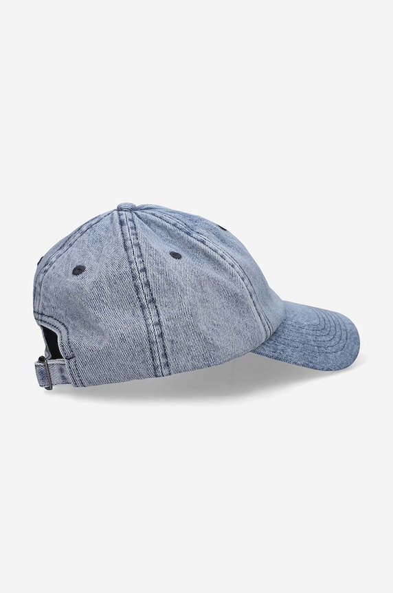 Guess berretto da baseball in cotone Washed Denim Dad M3GZ17.D50J0