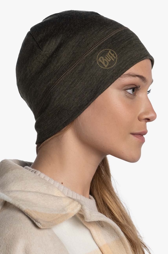 Buff czapka Merino Lightweight zielony 113013.843