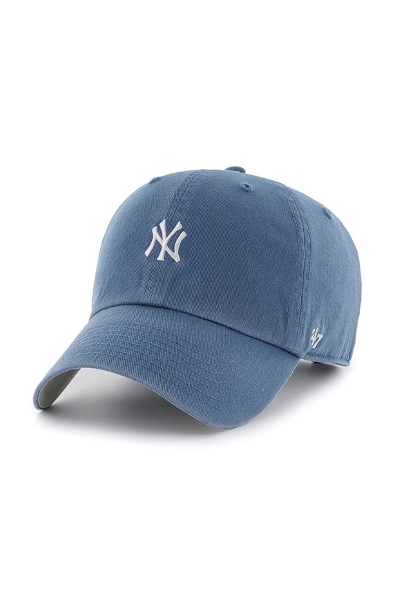 Βαμβακερό καπέλο του μπέιζμπολ 47 brand MLB New York Yankees MLB New York Yankees απλικέ μπλε B.BSRNR17GWS.TB