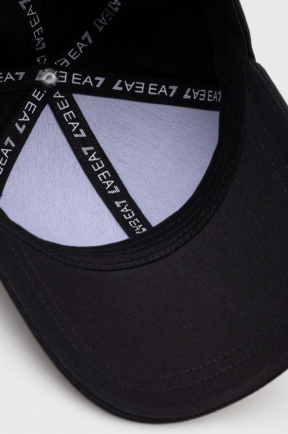 EA7 Emporio Armani pamut baseball sapka fekete 247088.CC010.28521