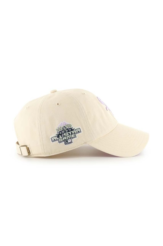 Akcesoria 47 brand czapka z daszkiem bawełniana MLB Chicago White Sox BAS.DBLUN906GWS.NT03 beżowy