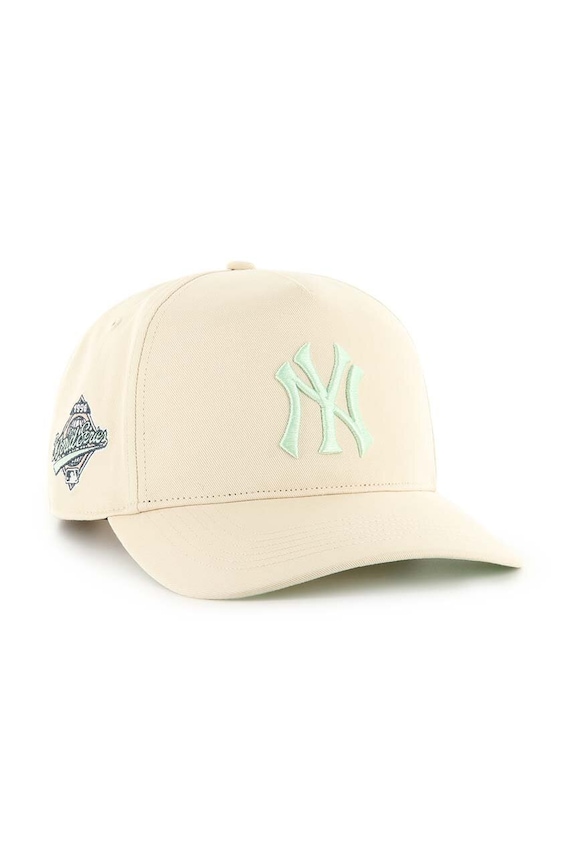 47 brand șapcă de baseball din bumbac MLB New York Yankees BCWS.SRSHT17GWP.NT96 bej AA00