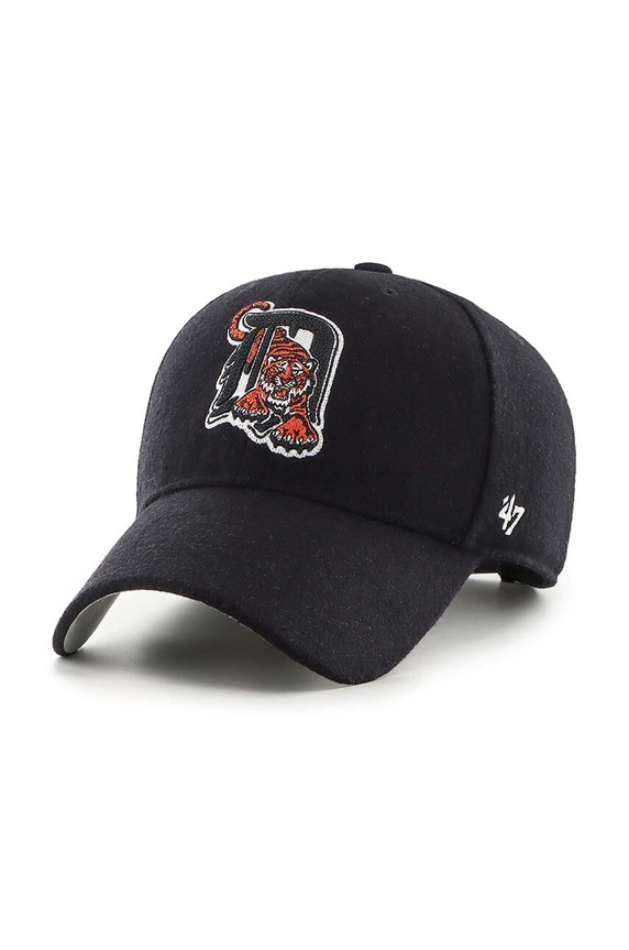 Šiltovka s prímesou vlny 47 brand MLB Detroit Tigers s prímesou vlny čierna BCPTN.CHSMS09WIP.BK94