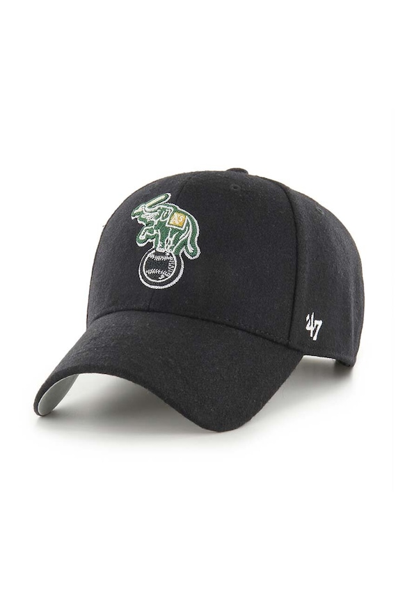 47 brand șapcă de lana MLB Oakland Athletics lana negru BCPTN.CHSMS18WIP.BK88