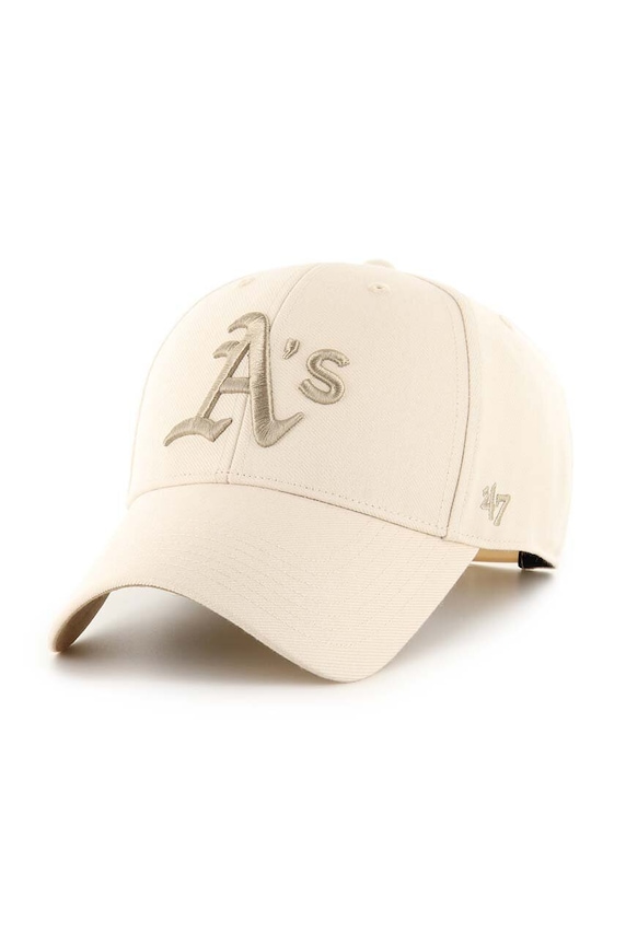 Kšiltovka 47 brand MLB Oakland Athletics s příměsí vlny béžová BCPTN.SUMVP18WBP.NT00
