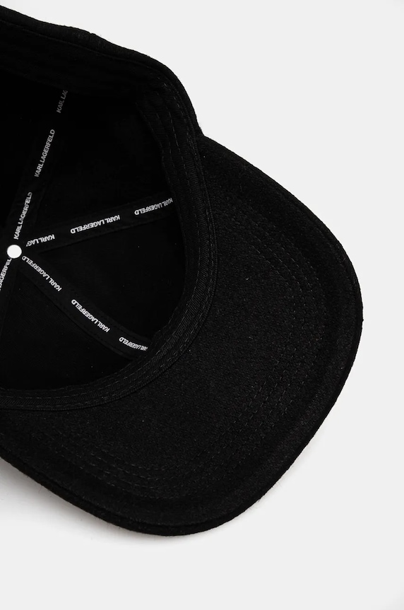 Vlněná kšiltovka Karl Lagerfeld černá 246W3402