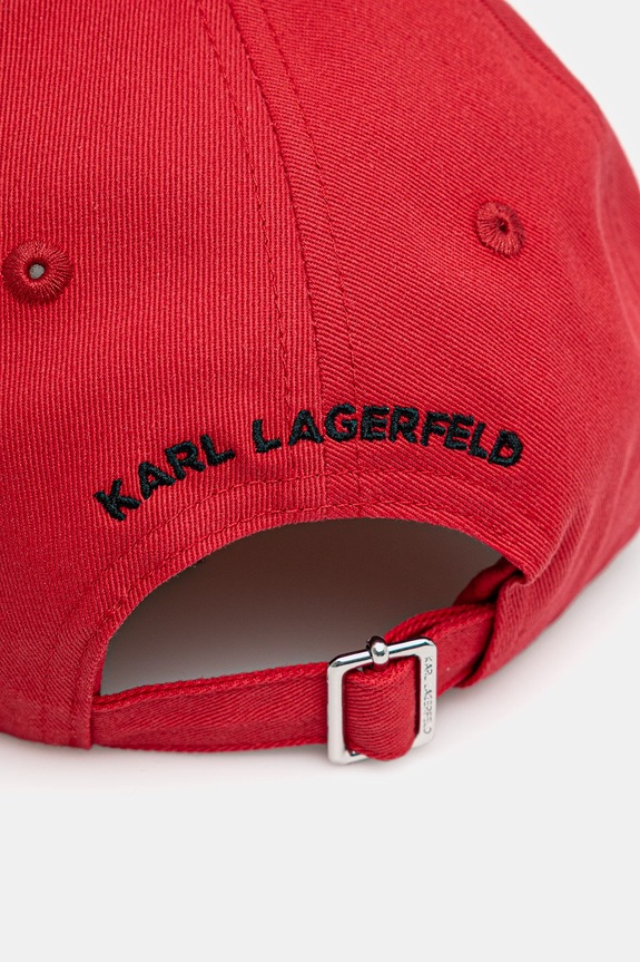 Doplnky Bavlnená šiltovka Karl Lagerfeld IKON A1W33037 červená