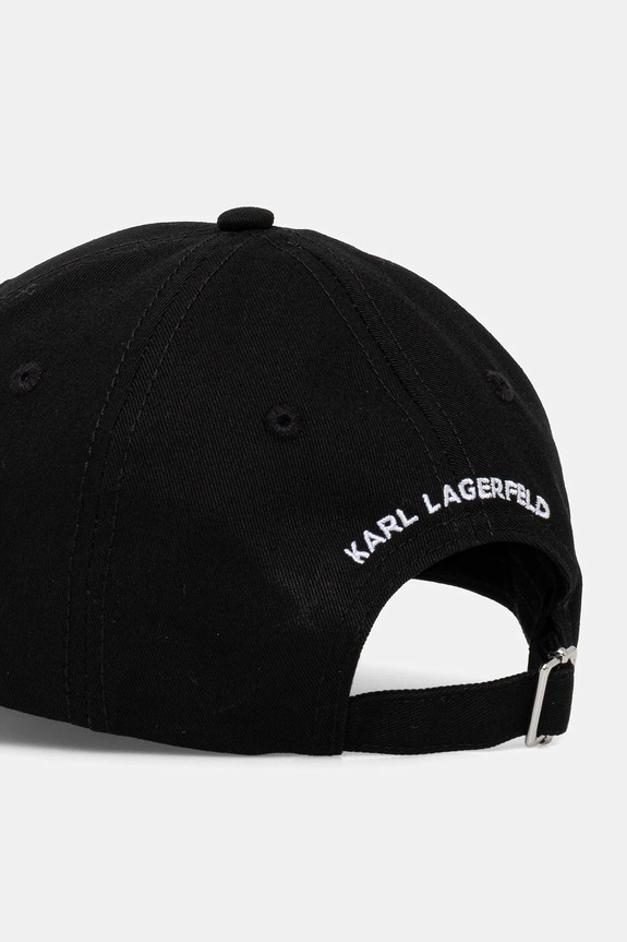 Bavlnená šiltovka Karl Lagerfeld IKON čierna A1W33037