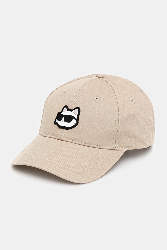 Καπέλο Karl Lagerfeld απλικέ μπεζ A1W33183