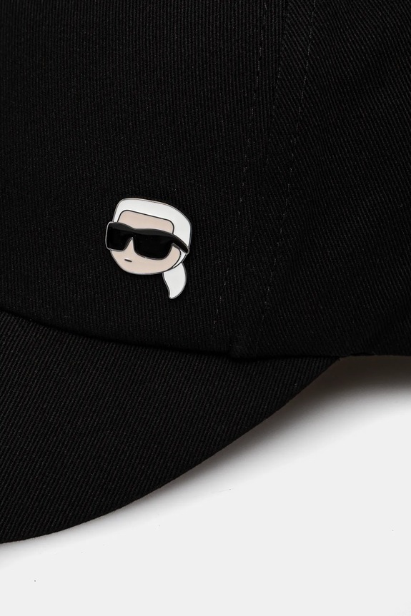 Bavlnená šiltovka Karl Lagerfeld A2W33061 čierna AA00