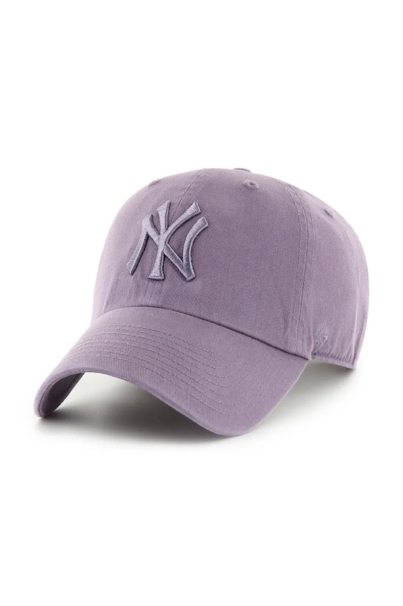 Bavlněná baseballová čepice 47 brand MLB New York Yankees bavlna fialová B.RGW17GWS.II