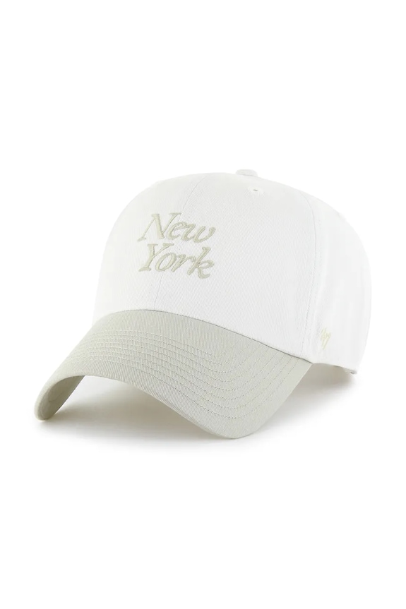 Pamučna kapa sa šiltom 47 brand MLB New York Yankees pamuk bež B.FNDSC17GWS.SSE