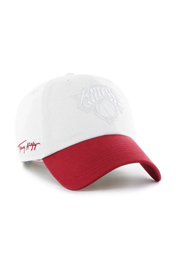 47 brand berretto da baseball in cotone NBA New York Knicks '47 x Tommy Hilfiger KCO.THCCU175GWL.WH bianco AA00