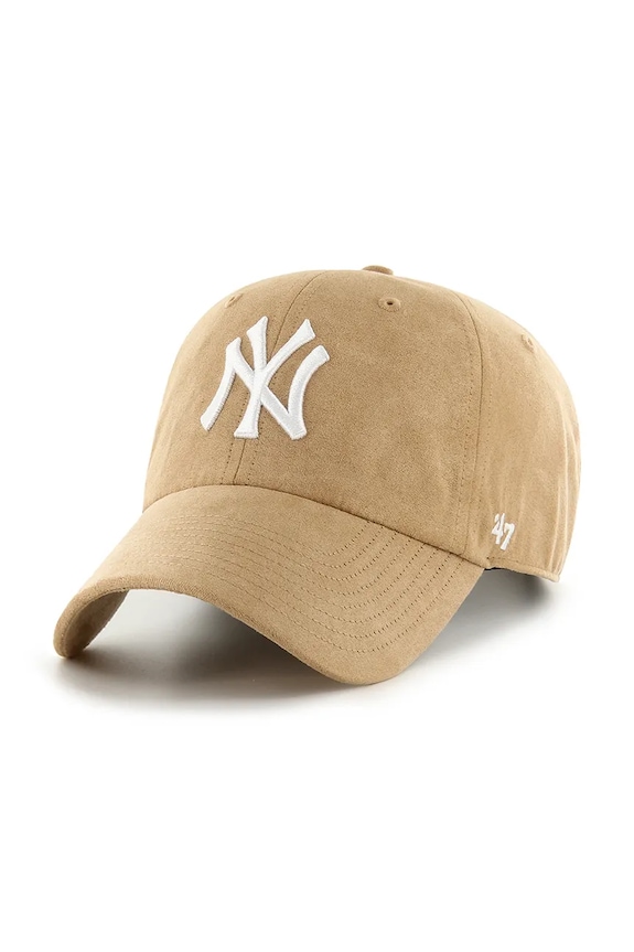 47 brand czapka z daszkiem bawełniana MLB New York Yankees aplikacja zielony B.BPSDE17USS.KH