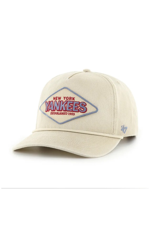 Bavlnená šiltovka 47 brand MLB New York Yankees bavlna béžová B.CAIRN17DHP.K0