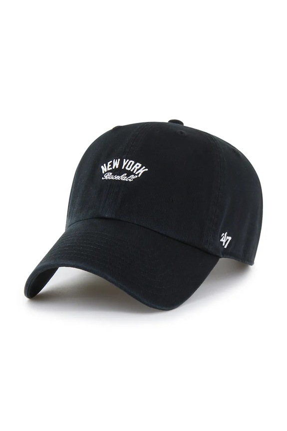47 brand czapka z daszkiem bawełniana MLB New York Yankees aplikacja czarny B.OUTLT17GWS.BK