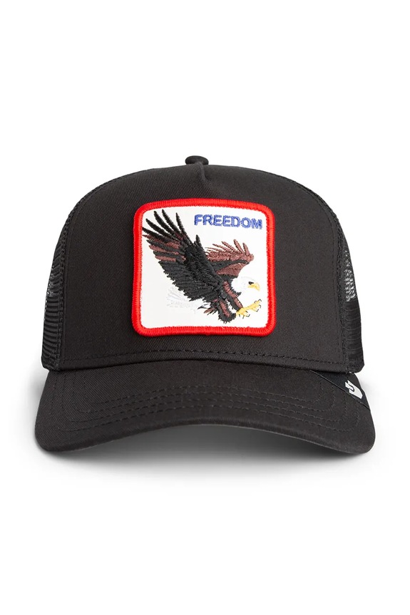 Καπέλο με γείσο και βαμβακερή επένδυση Goorin Bros Freedom Eagle Trucker 101.2541 μαύρο AA00