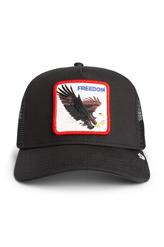 Καπέλο με γείσο και βαμβακερή επένδυση Goorin Bros Freedom Eagle Trucker 101.2541 μαύρο AA00