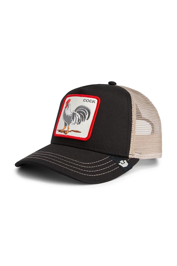 Καπέλο με γείσο και βαμβακερή επένδυση Goorin Bros Rooster Trucker άλλο μαύρο 101.2458