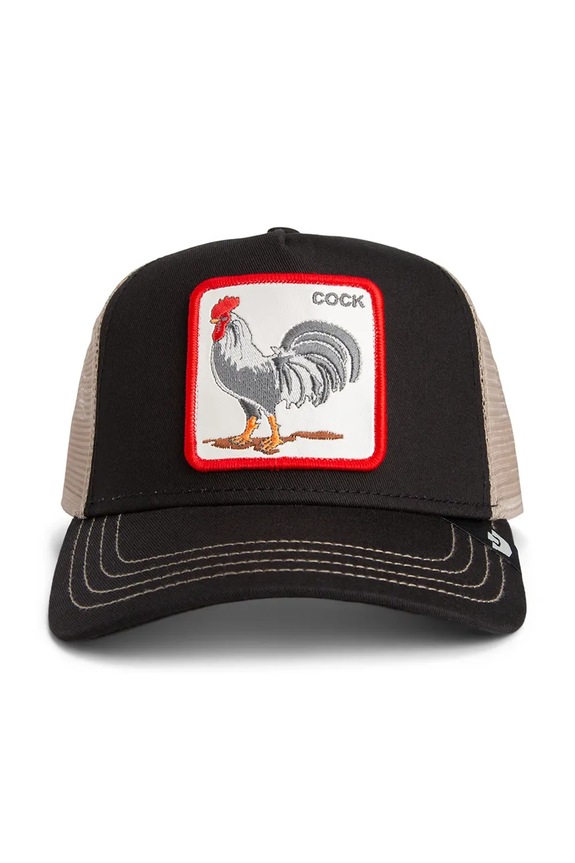 Καπέλο με γείσο και βαμβακερή επένδυση Goorin Bros Rooster Trucker 101.2458 μαύρο AA00