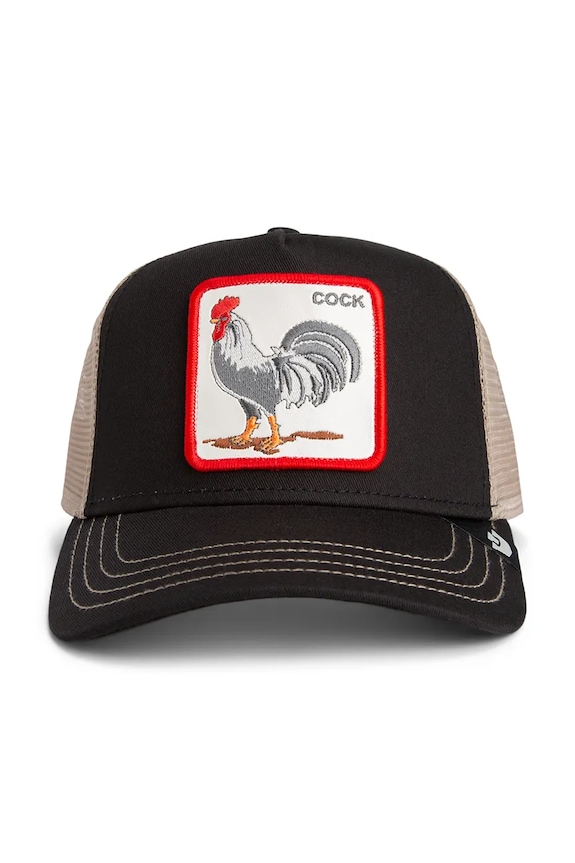 Καπέλο με γείσο και βαμβακερή επένδυση Goorin Bros Rooster Trucker 101.2458 μαύρο AA00