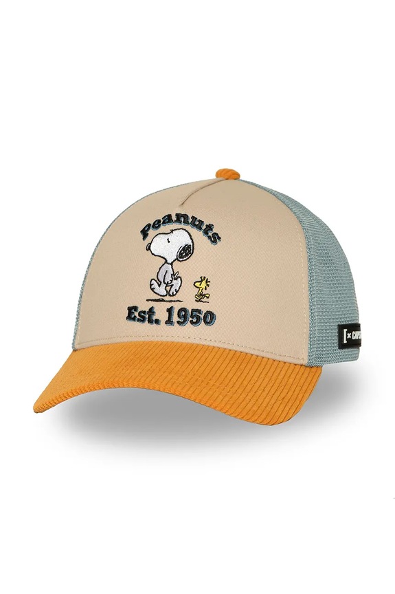 Capslab czapka z daszkiem x Peanuts aplikacja pomarańczowy CL.PEA6.1.PCS.SNO