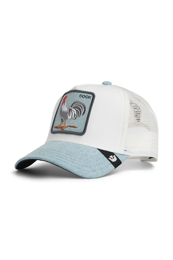 Goorin Bros șapcă Denim Rooster cu modele alb 101.2957