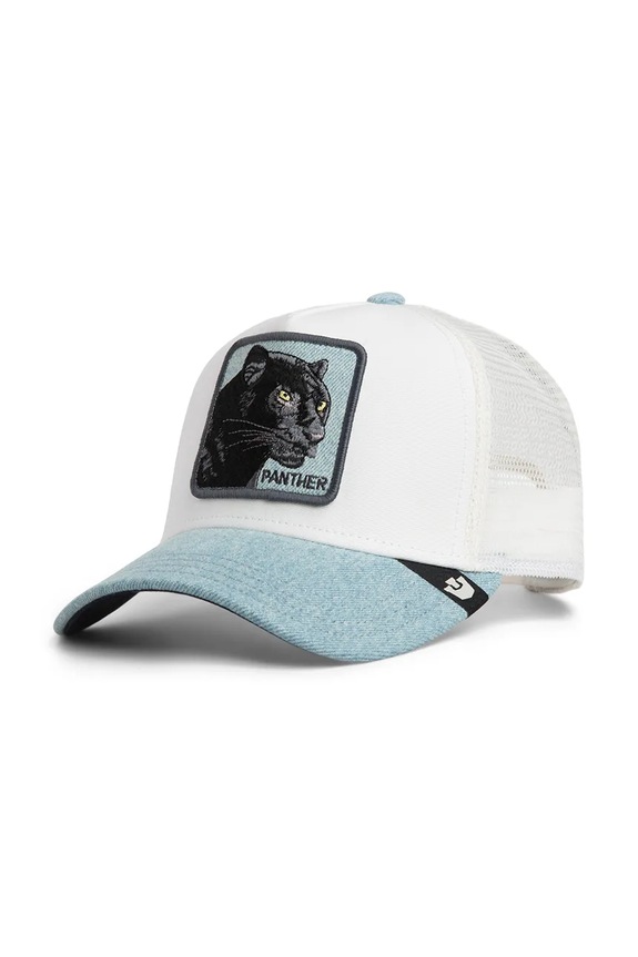 Goorin Bros čiapka so šiltom Denim Panther nášivka biela 101.2958
