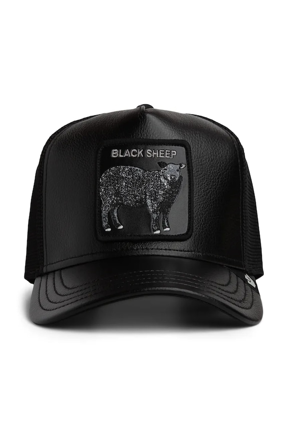 Goorin Bros šiltovka trucker Faux Leather Sheep 101.2945 čierna AA00