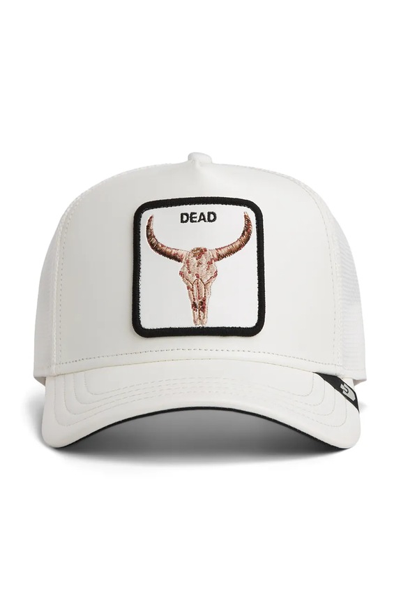 Goorin Bros trucker cap Faux Leather Bull Skull 101.2953 alb AA00