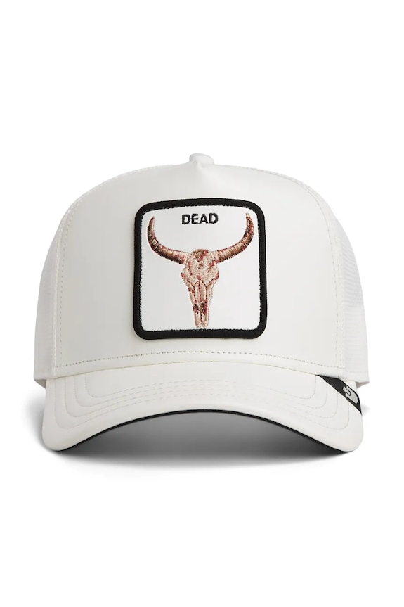 Goorin Bros trucker cap Faux Leather Bull Skull 101.2953 alb AA00