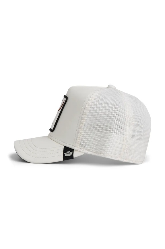 Accesorii Goorin Bros trucker cap Faux Leather Bull Skull 101.2953 alb