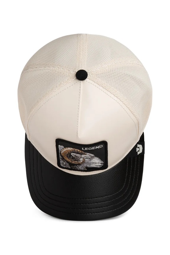 Goorin Bros trucker cap Faux Leather Ram 101.2947 alb