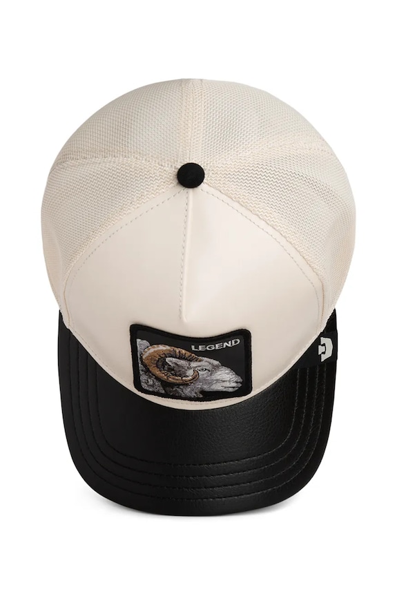 Goorin Bros trucker cap Faux Leather Ram 101.2947 alb