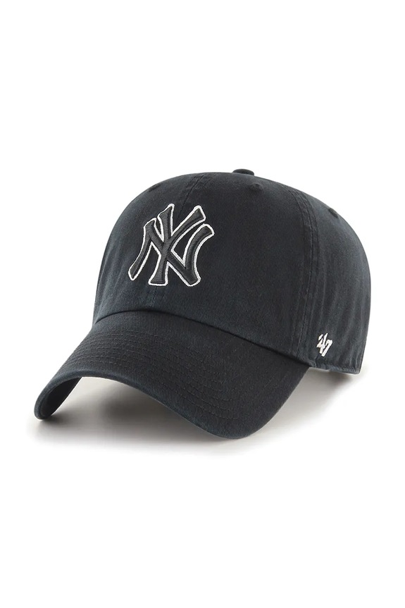 Бавовняна бейсболка 47 brand MLB New York Yankees аплікація чорний B.NLRGW17GWS.BKA