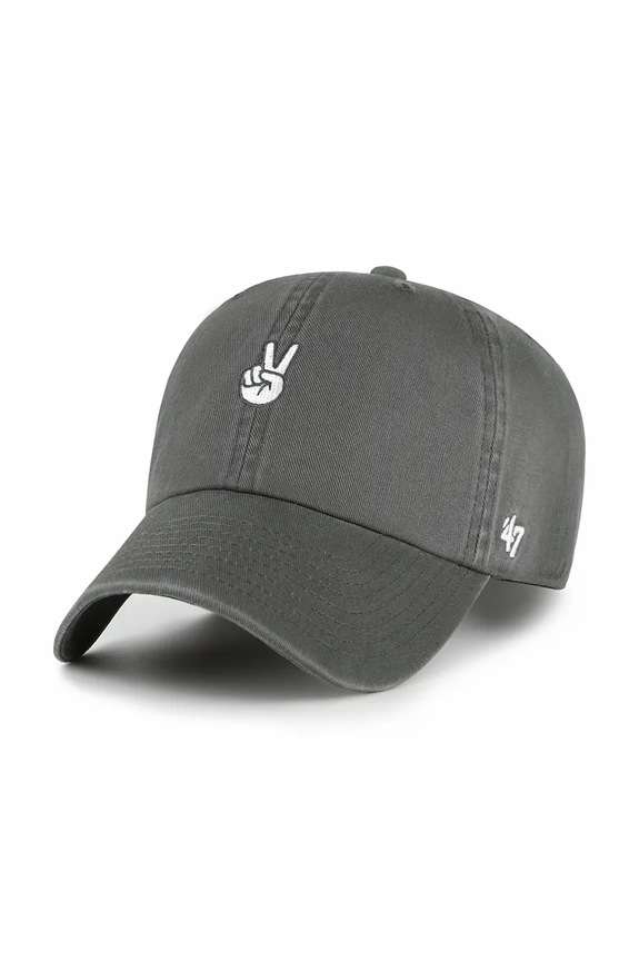 Bavlnená šiltovka 47 brand Peace Base Runner Icon bavlna sivá XX.BSRIC1411GWS.CCI