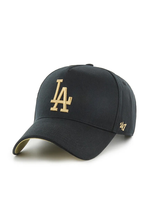 47 brand czapka z daszkiem bawełniana MLB Los Angeles Dodgers aplikacja czarny BCWS.MDTTC12GWP.BK88