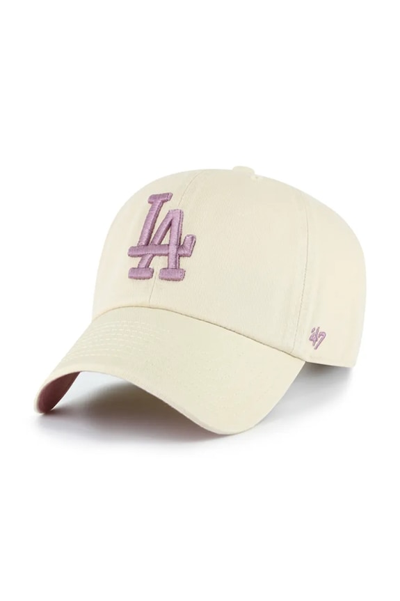Bavlnená šiltovka 47 brand MLB Los Angeles Dodgers bavlna béžová B.BLPRK12GWS.K0