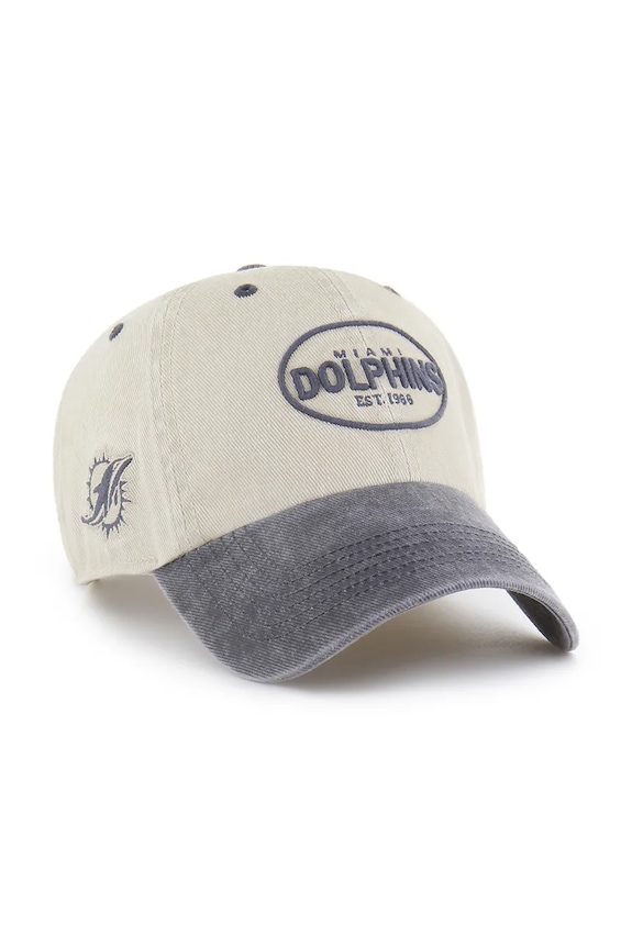 Bavlněná baseballová čepice 47 brand NFL Miami Dolphins F.BRKTL17DHS.K0 béžová AA00