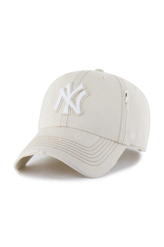 47 brand șapcă bumbac MLB New York Yankees bej B.WTHRD17HTS.K0A