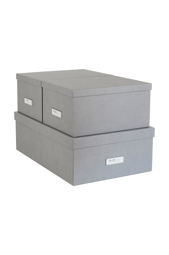 Bigso Box of Sweden set de cutii de depozitare Inge (3-pack) gri 811354141