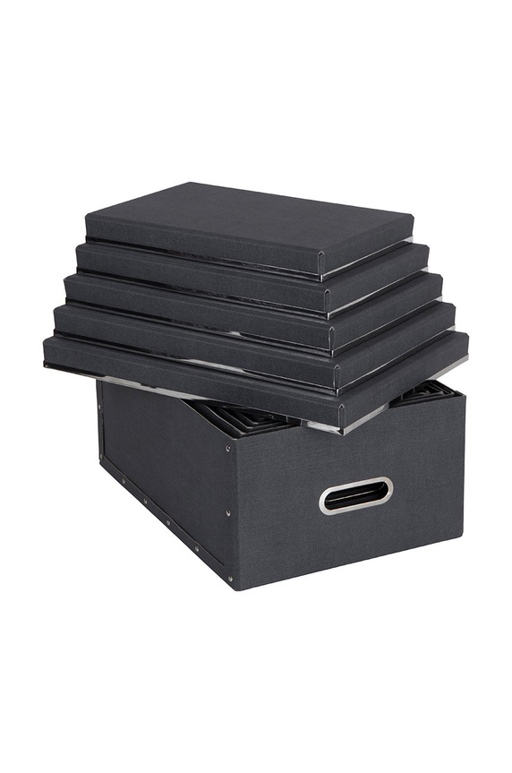 Bigso Box of Sweden set de cutii de depozitare Joachim (5-pack) 5515C6849 negru AA00